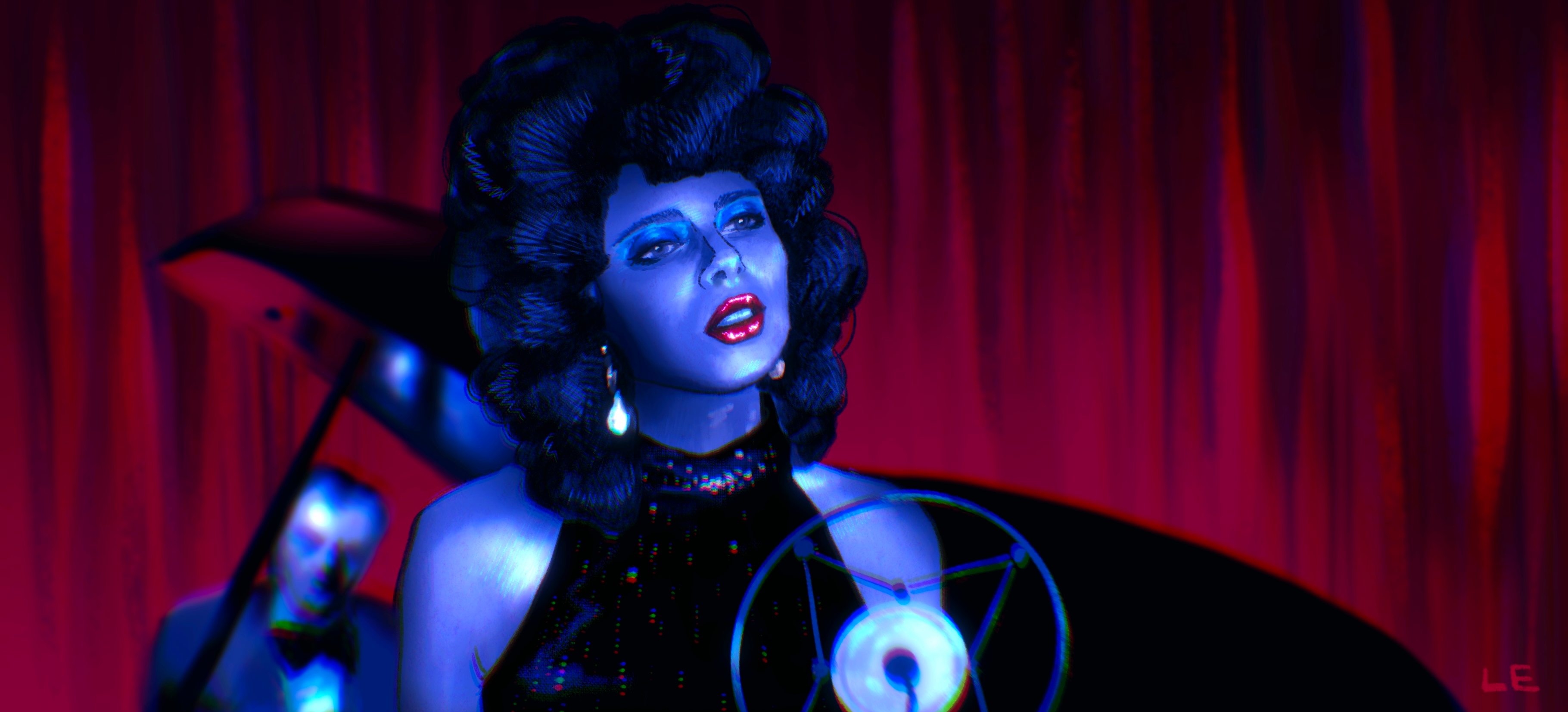 Person sitting in front of computer