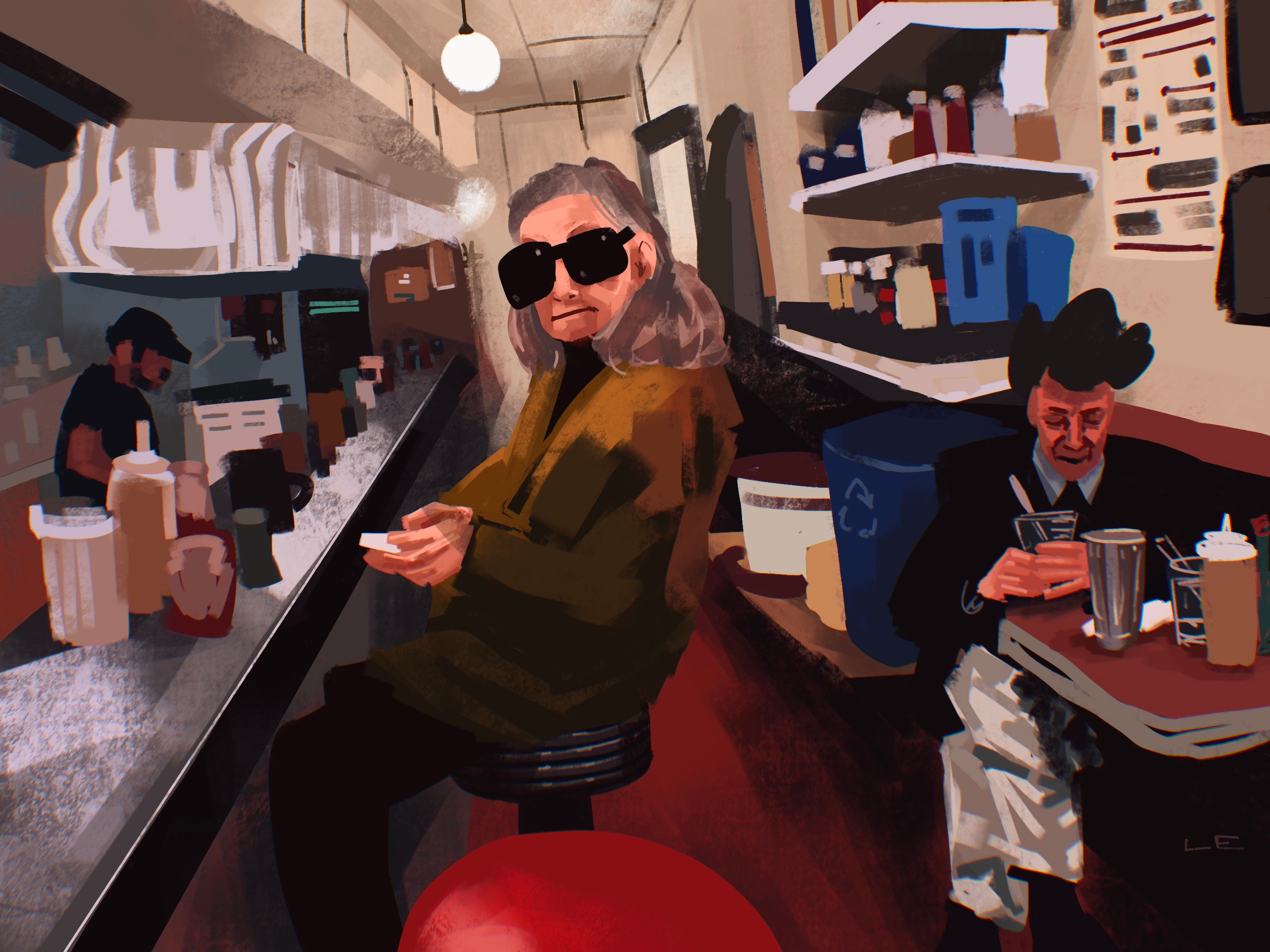 Person working on tablet